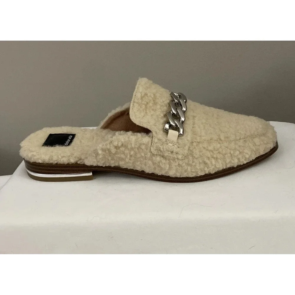 Pela Flats Natural Plush Dolce Vita Mules Women's Size 9
